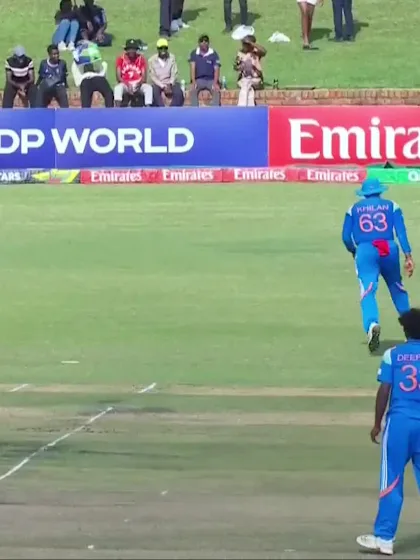 Caleb Falconer with a Four vs. India