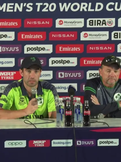 18 October - Abu Dhabi - Ireland's Andrew Balbirnie and Graham Ford pre-match press conference