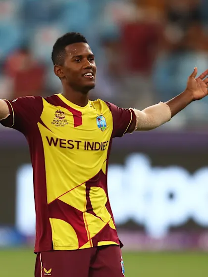 Hosein takes a cracker off his own bowling