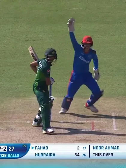 ICC U19 CWC: AFG v PAK – Fahad lets one go right into his stumps