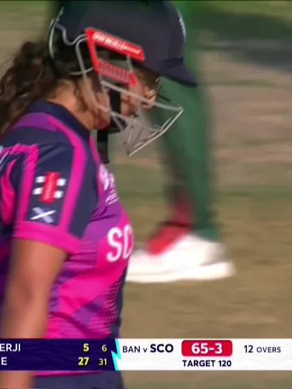 Logo of Priyanaz Chatterji - Wicket - Bangladesh vs Scotland