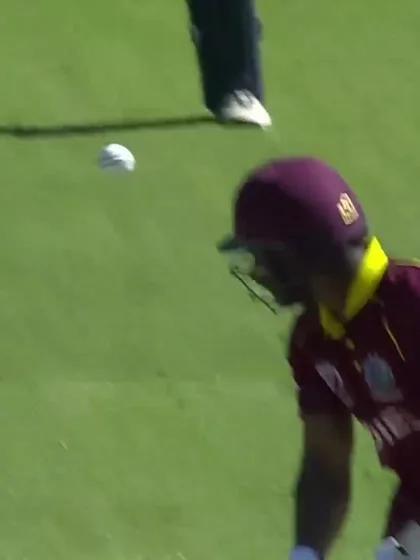 Shai Hope departs for a duck
