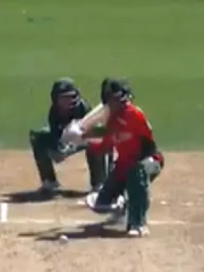 Logo of WICKET: Hoque gets a little nick off a big swing