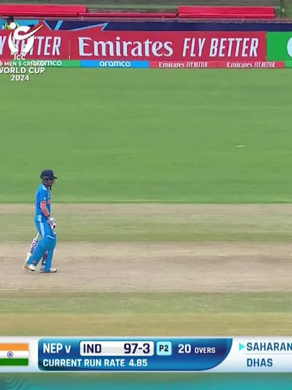 Logo of Sachin Dhas with a Four vs. Nepal