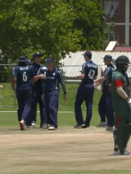 ICC U19 CWC: BAN v SCO – Bangladesh lose Tanzid Hasan off the very first ball