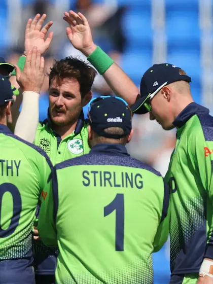 Logo of Swinging start from Ireland pacer Mark Adair picks up the key wicket of George Munsey | T20WC 2022