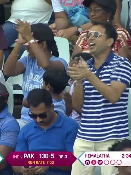 IND v PAK: Nida Dar falls to Hemalatha for 52