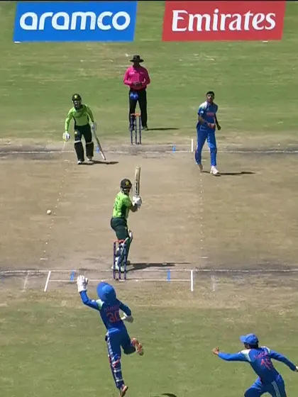 Hamza Zahoor with a Four vs. India
