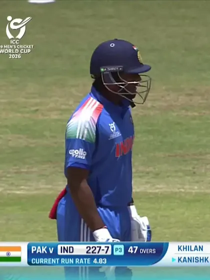 Kanishk Chouhan with a Four vs. Pakistan