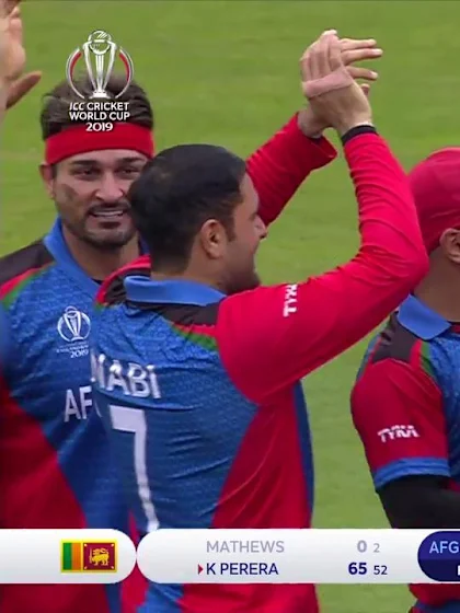 Logo of CWC19: AFG v SL - Nabi dismisses Mathews without scoring