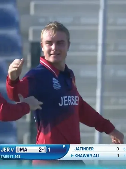 T20WCQ: OMA v JSY – Highlights of Dominic Blampied's 3/27 	