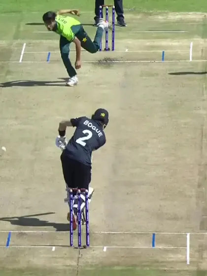 Hugo Bogue with a Four vs. Pakistan