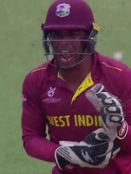 ICC U19 CWC: WI v NZ – Beckham Wheeler-Greenall swipes, misses and is bowled