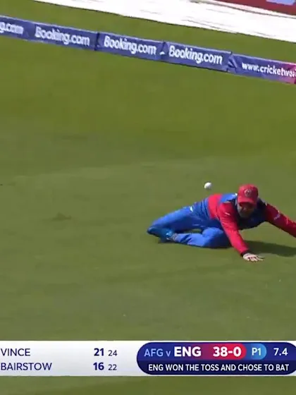 Logo of CWC19: ENG v AFG - Vince dropped as Nabi misjudges a high ball 