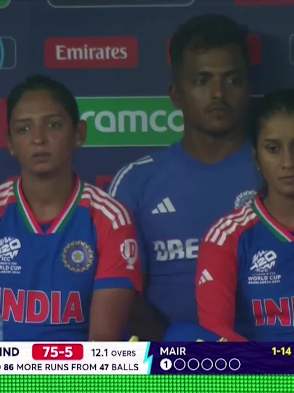 Logo of Arundhati Reddy - Wicket - India vs New Zealand