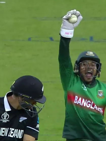 Logo of CWC19: BAN v NZ - Taylor strangles one down the leg-side
