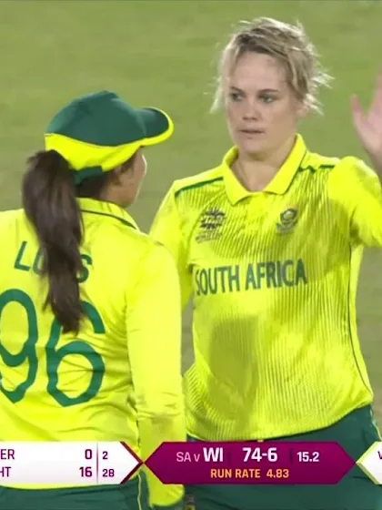 WI v SA: Britney Cooper sent back by Dane van Niekerk