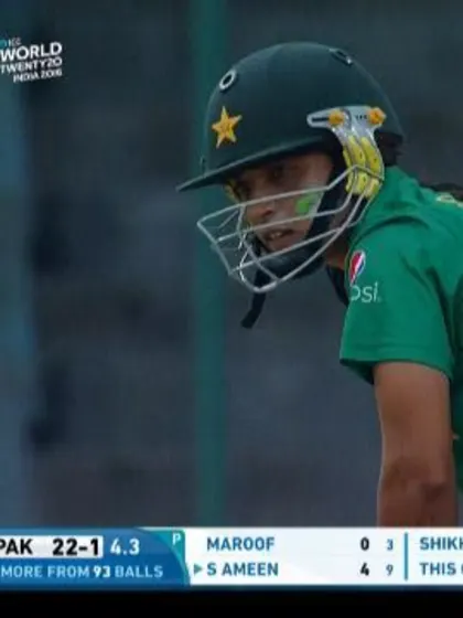 Sidra Ameen Match Hero for Pakistan v IND ICC Womens WT20 2016