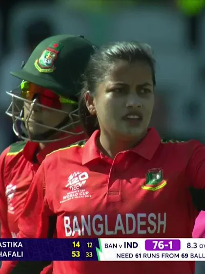 Shafali Verma - Wicket - India vs Bangladesh