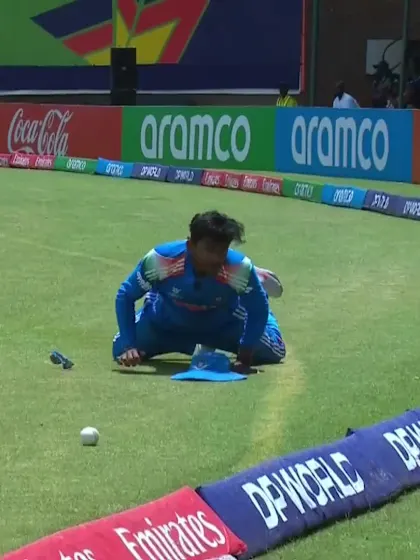 Uzairullah Niazai with a Four vs. India