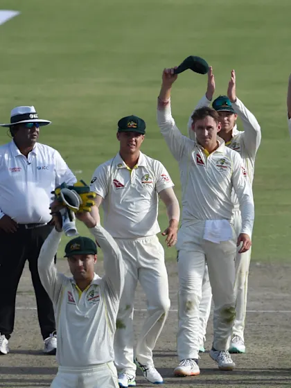 Lyon, Cummins shine on final day as Australia complete historic win over Pakistan