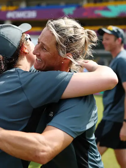 Emotional Devine receives gifts from teammates after 300th international match | CWC25
