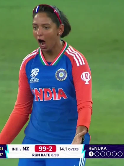 Logo of Melie Kerr - Wicket - India vs New Zealand