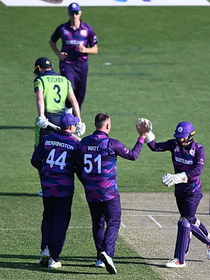 Wicket - Lorcan Tucker - Scotland v Ireland ICC T20WC 2022