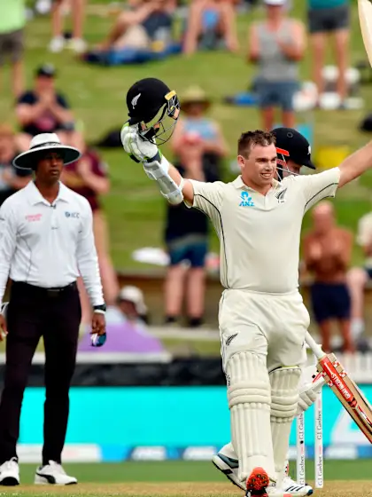 Latham hundred props up New Zealand on rain-curtailed day