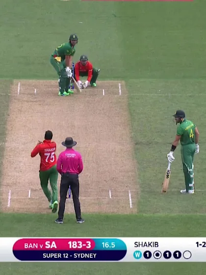 Logo of Six - Rilee Rossouw - South-Africa v Bangladesh ICC T20WC 2022