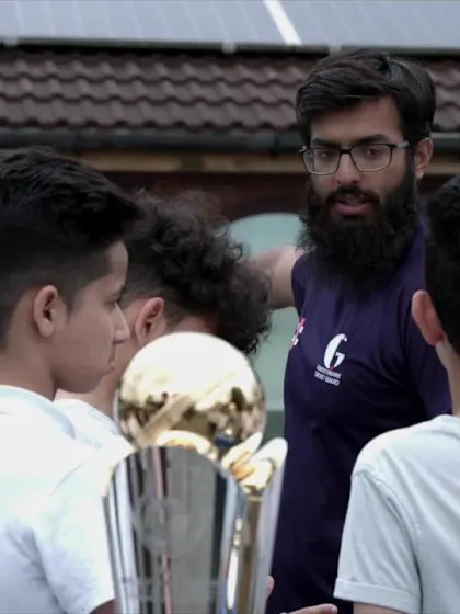 Charlotte Edwards with the Nissan Trophy Tour in Bristol
