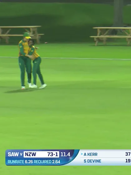 Logo of Melie Kerr - Wicket - New Zealand Women vs South Africa Women