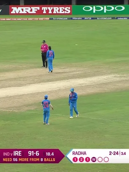 IND v IRE: Radha Yadav takes 3/25