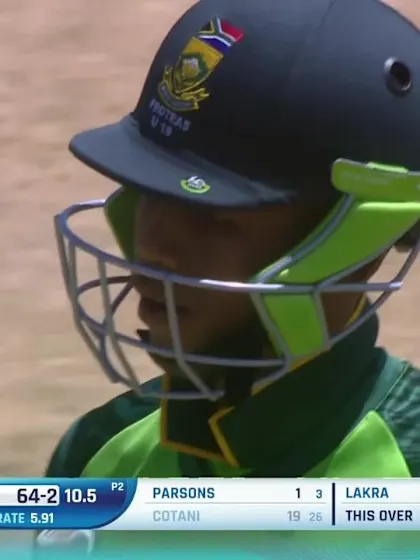ICC U19 CWC: SA v UAE – Lakra snares Cotani to claim his second wicket