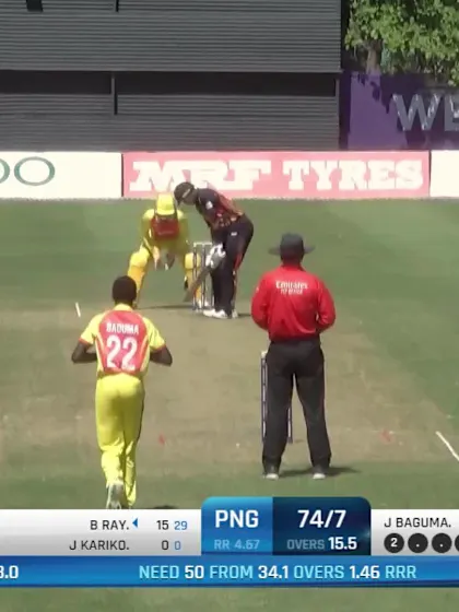 Mankad by Baguma | UGA v PNG | ICC U19 Men’s CWC 2022