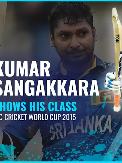 Sangakkara shows his class | Four consecutive tons at CWC 15
