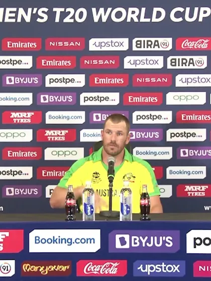 13 November - Dubai - Australia Captain Aaron Finch pre-match press conference