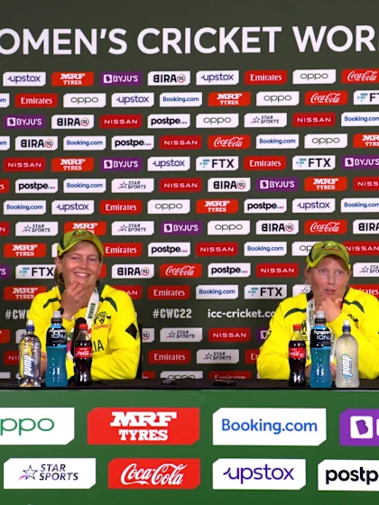 3 April - Christchurch - Australia players Meg Lanning and Alyssa Healy post-match press conference