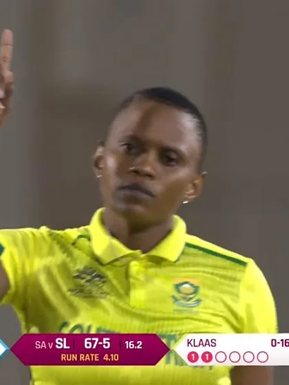 SL v SA: Masabata Klaas bowls Nilakshi Damayanthi