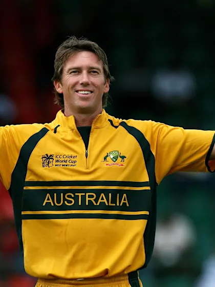 Glenn McGrath at the ICC Cricket World Cup