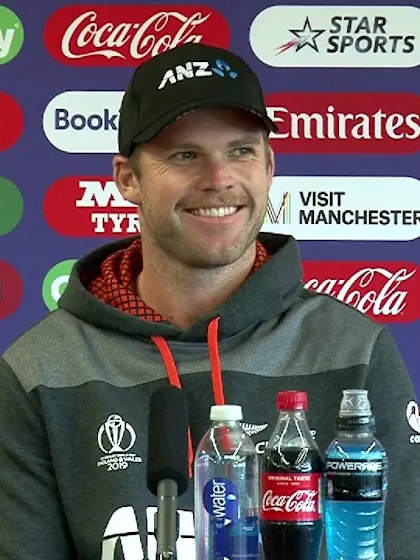 21 June - Manchester - New Zealand player Lockie Ferguson pre-match press conference