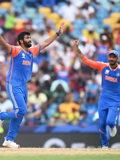 Logo of Bumrah delivers | SA v IND | T20WC 2024 Final