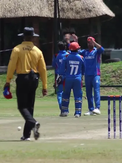 Chirag Suri is caught behind off Rashid Khan for 22