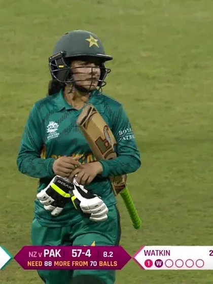 NZ v PAK: Javeria Khan nicks behind to walk back for 36