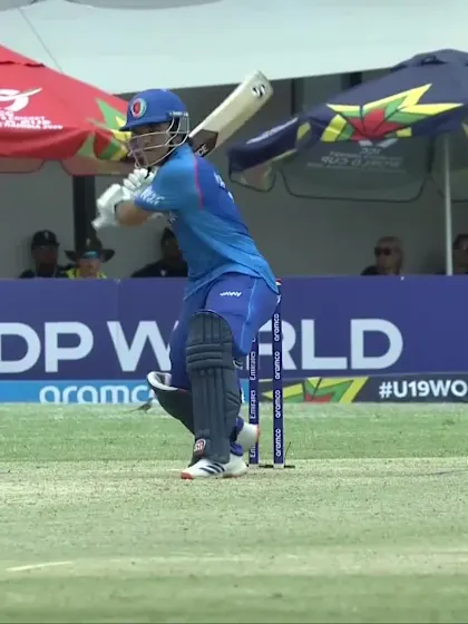 Uzairullah Niazai with a Four vs. South Africa