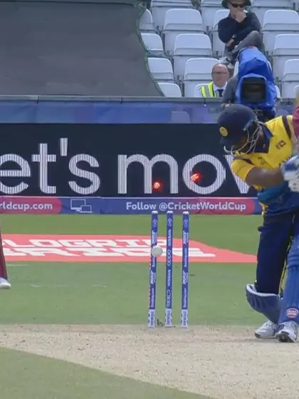 Logo of CWC19: SL v WI - Jason Holder yorks Angelo Mathews for 26