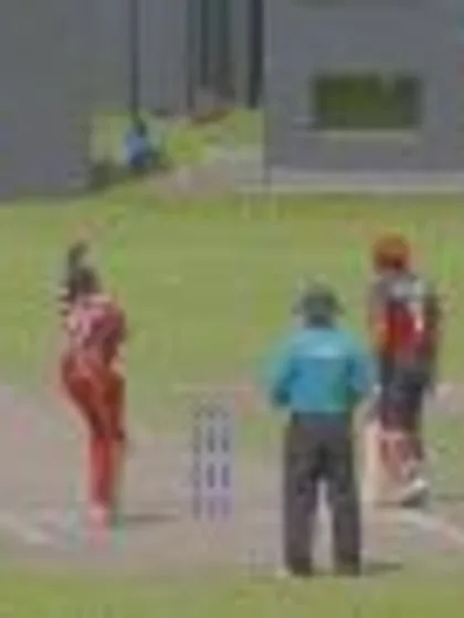 Canada batsman bowled round his legs
