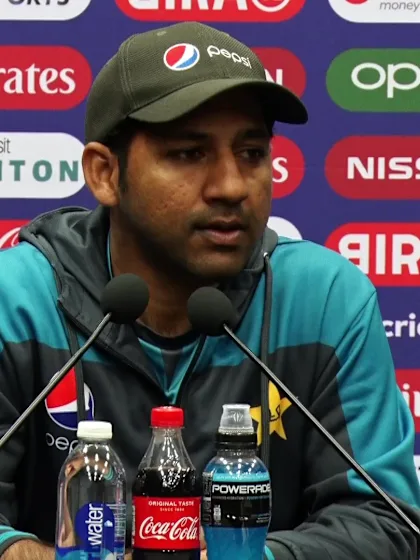 11 June - Taunton - Pakistan Captain Sarfaraz Ahmed pre-match press conference