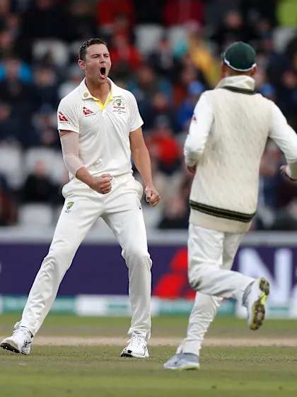 Hazlewood bites back for Australia after Burns, Root resilience