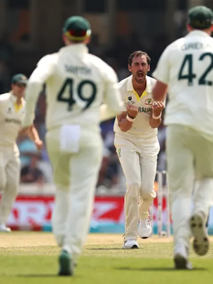 Logo of Wicket! Mitchell Starc ends Ajinkya Rahane's fight | WTC23 Final